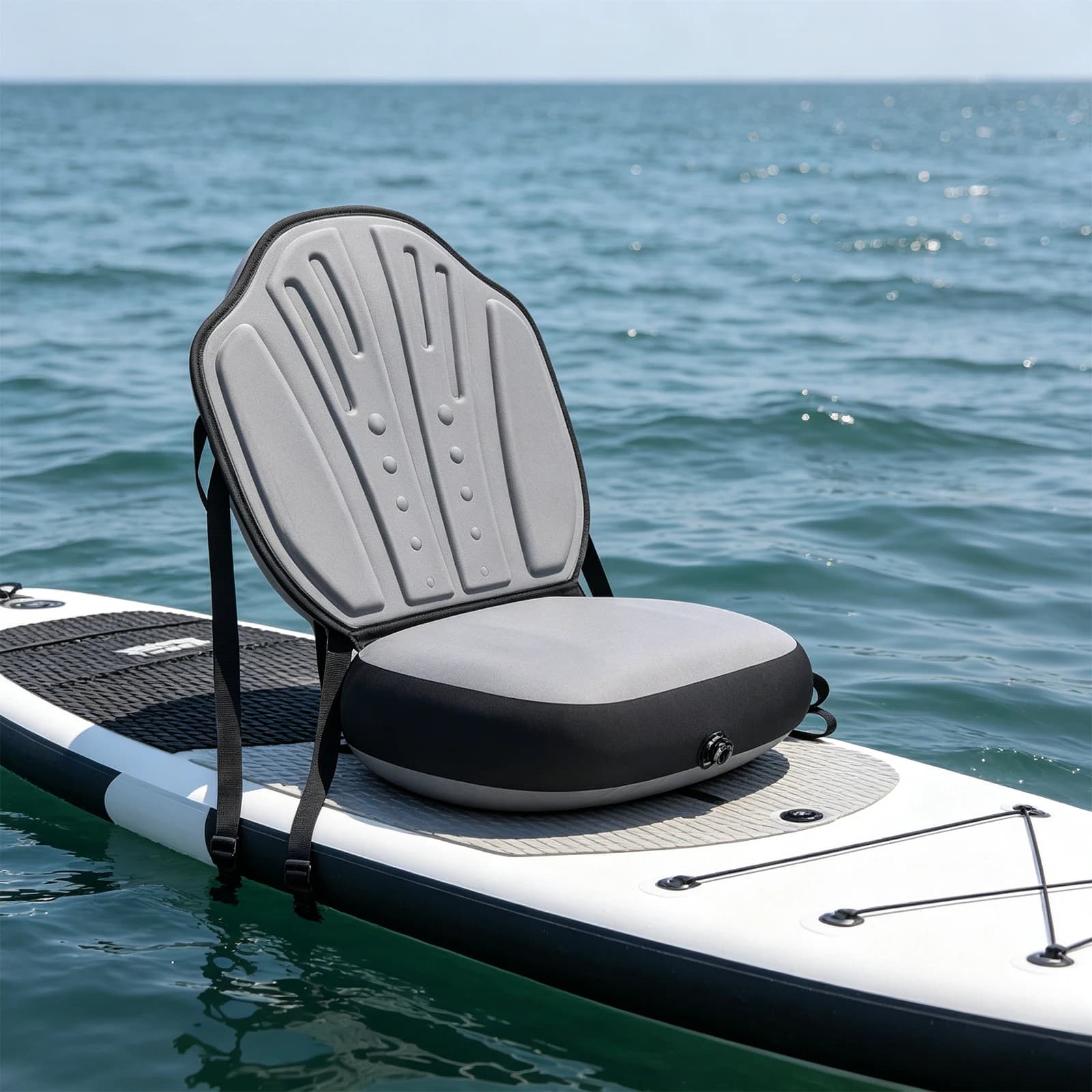 Sedile Deluxe per Kayak, Pieghevole, Gonfiabile, con Cuscino d'Aria Spesso, Universale per Paddle Board, per Kayak e Rafting all'Aperto