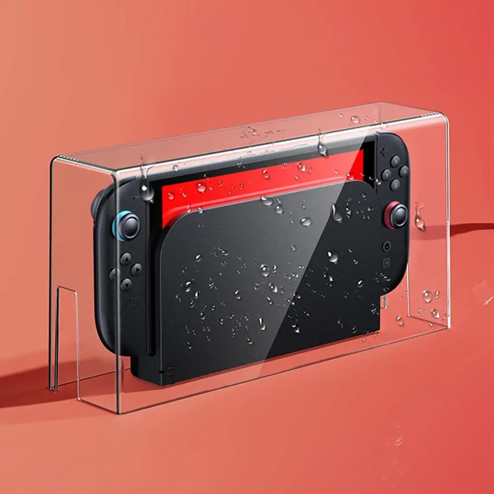 Per Switch 2 copertura antipolvere custodia protettiva OLED in acrilico trasparente copertura console di gioco scatola di immagazzinaggio base per accessorio antipolvere NS2