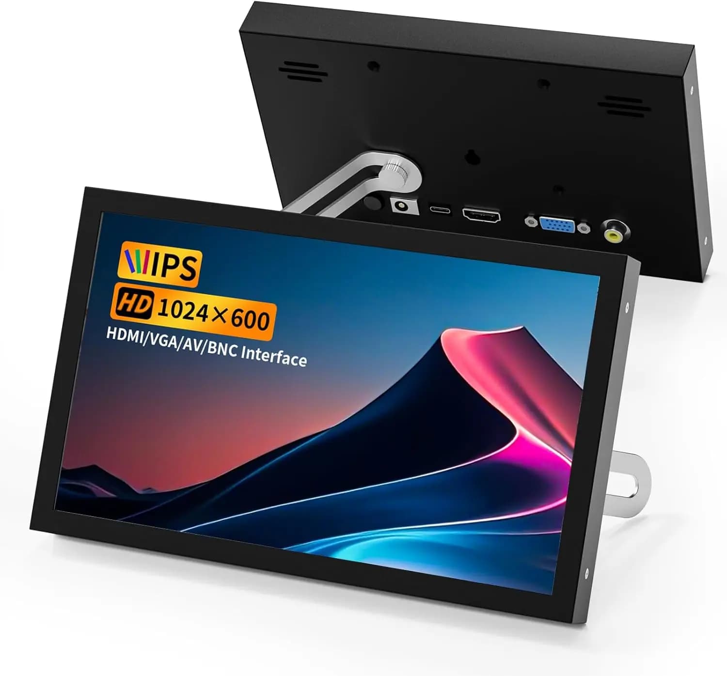 Monitor Mini HDMI da 7 Pollici, Display IPS VGA Portatile con Altoparlanti Integrati per Raspberry Pi PC