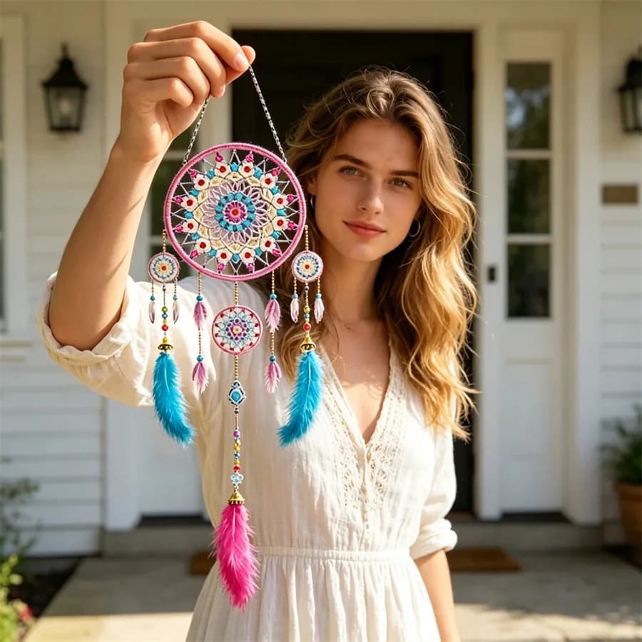 Colorful Diamond Painting diy Dream Catcher 5d Diamond Painting Handicraft Living Room Decoration Painting Diamond Embroidery