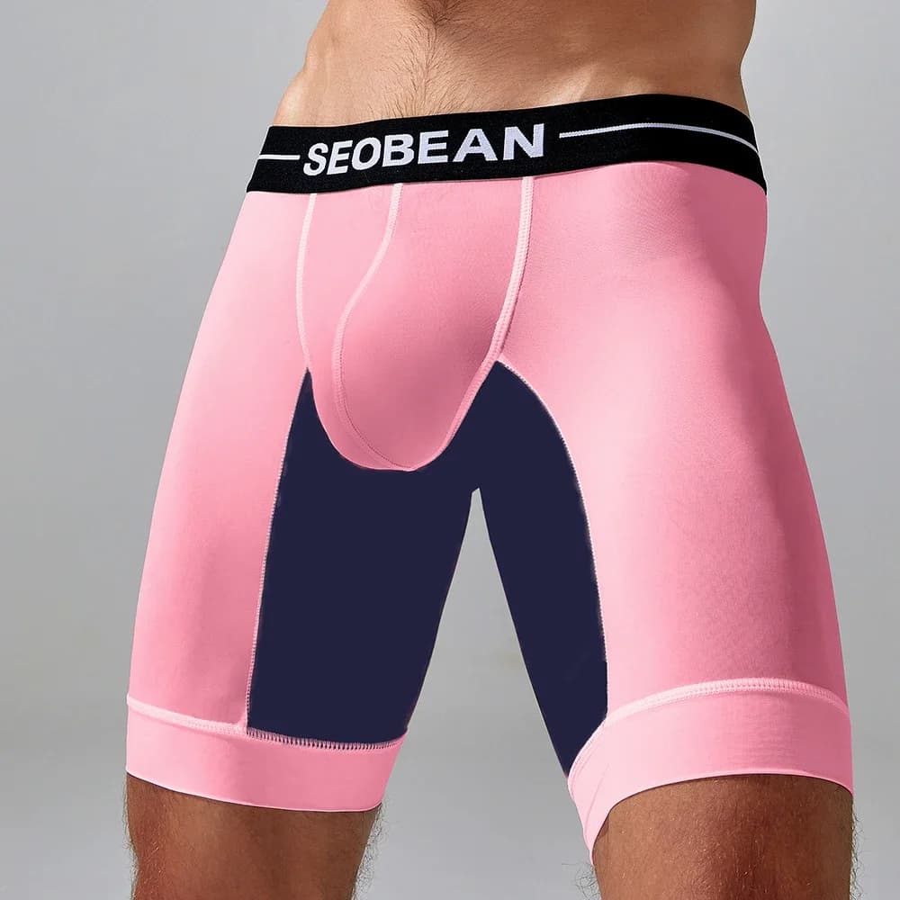 Seobean Men's Long Boxer Briefs Underwear New Coming Comfortable Sportswear