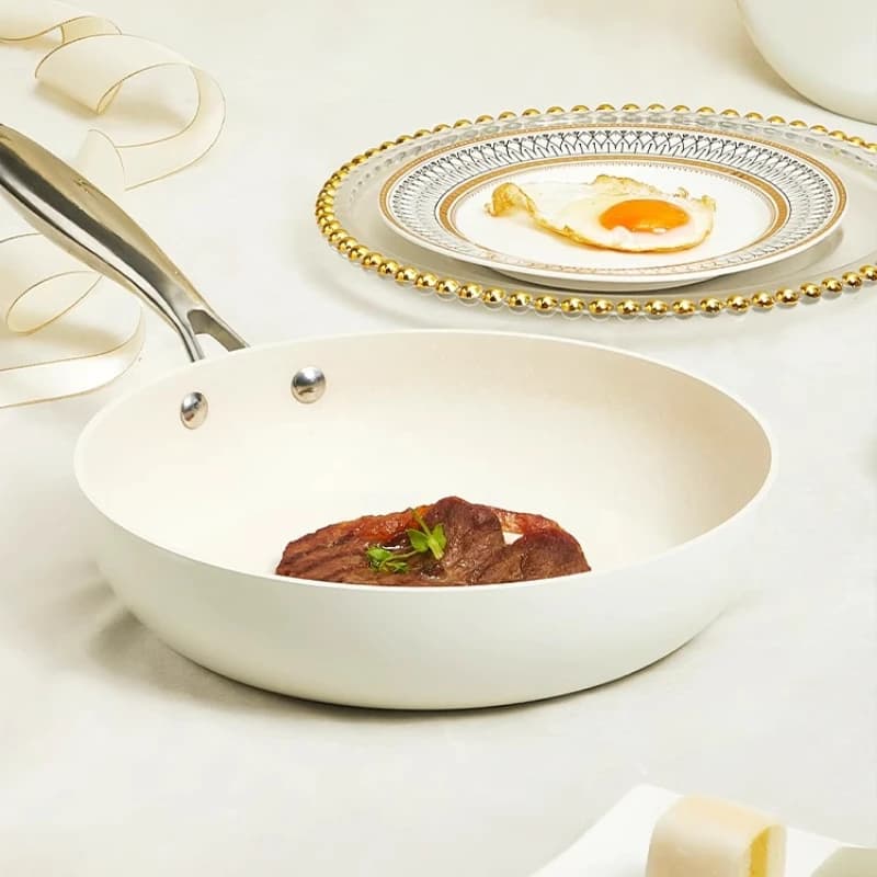 Flat bottom non-stick pan, domestic wheat rice stone pan, electromagnetic gas cooker for pebbles, universal