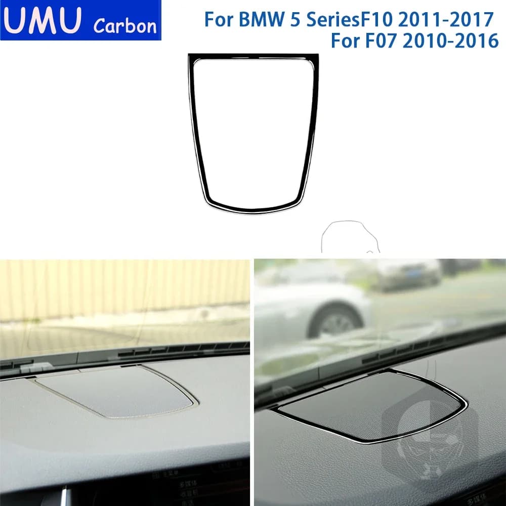 Per BMW Serie 5 GT F10 2011-2017 F07 2010-2016 Accessori Auto In Plastica Nera Strumento Corno Telaio Trim Adesivo Decorazione