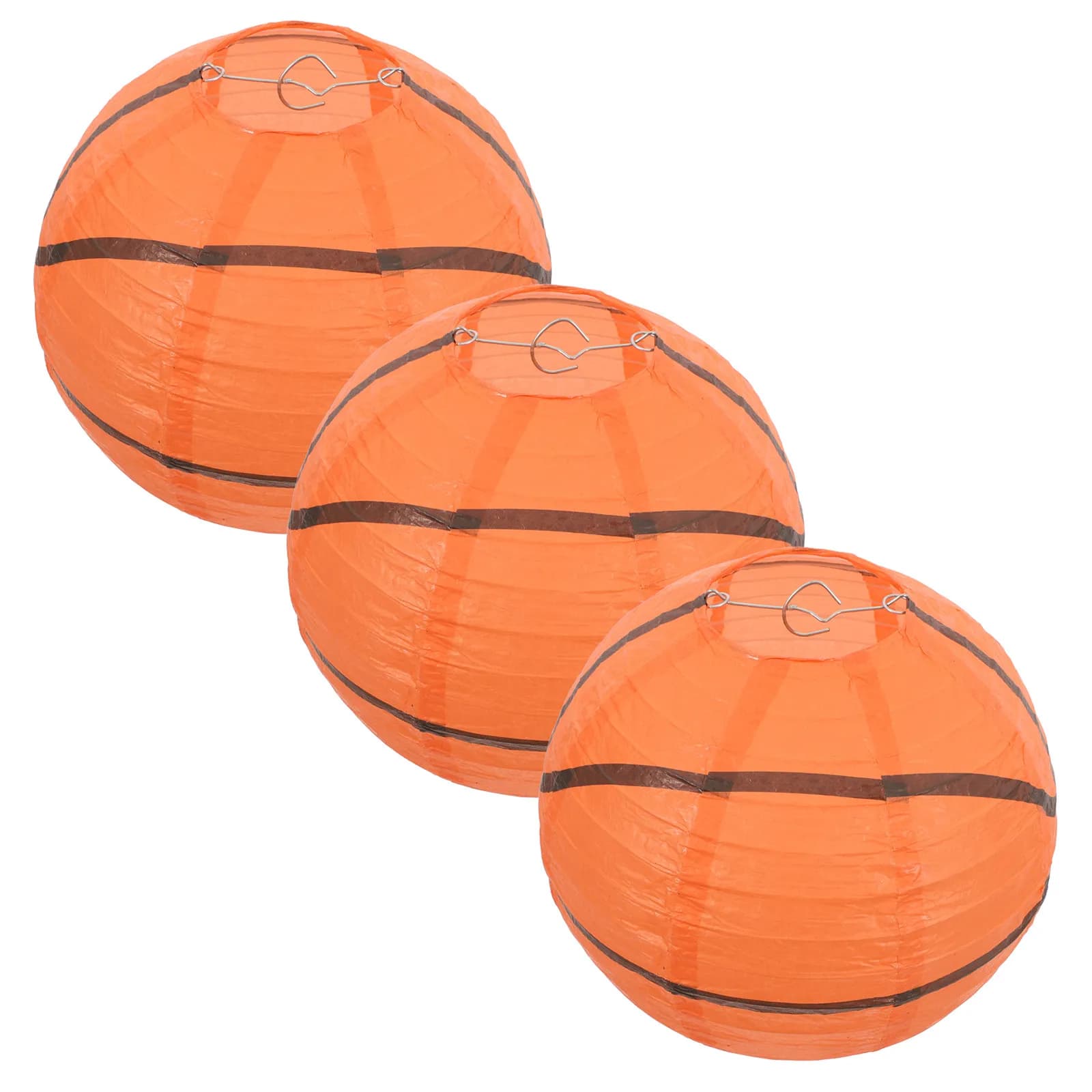 Lanterne da festa a tema sportivo da 3 pezzi, lanterne decorative da appendere per eventi sportivi di calcio, basket, aula, compleanno