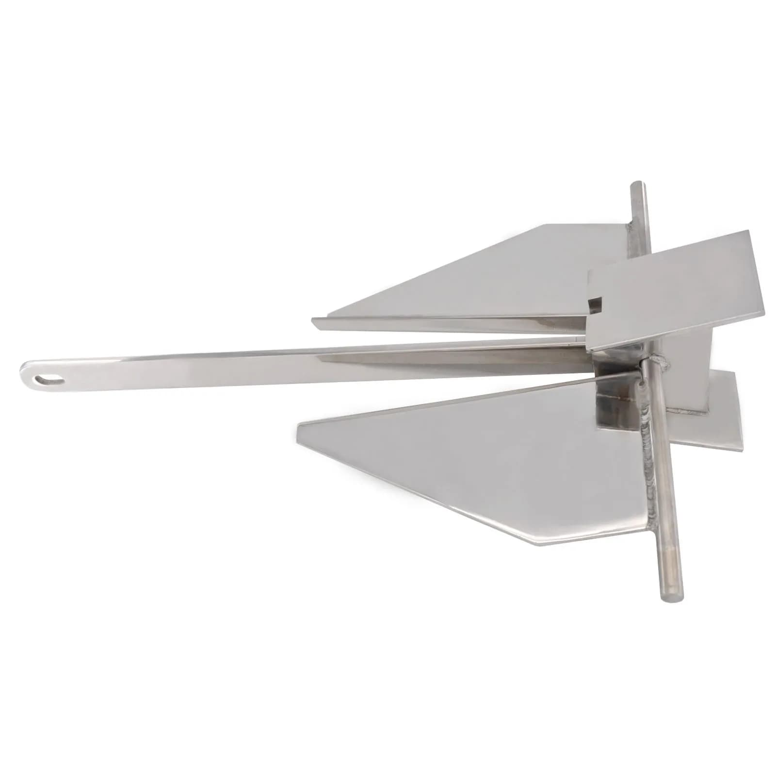 Ancora Danforth in Acciaio Inox 316 da 3,6 kg, Accessori Marini, Attrezzatura per Barche, Ancora Resistente Lucidata a Specchio