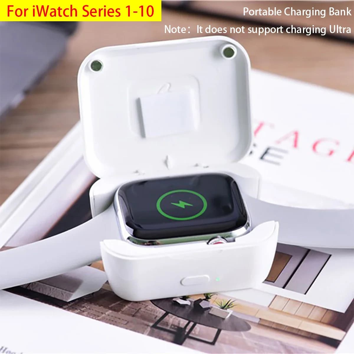 Caricabatterie Wireless per orologio magnetico veloce per Apple Watch 1-10 SE IWatch Dock Adapter Power Bank stazione Base di ricarica portatile