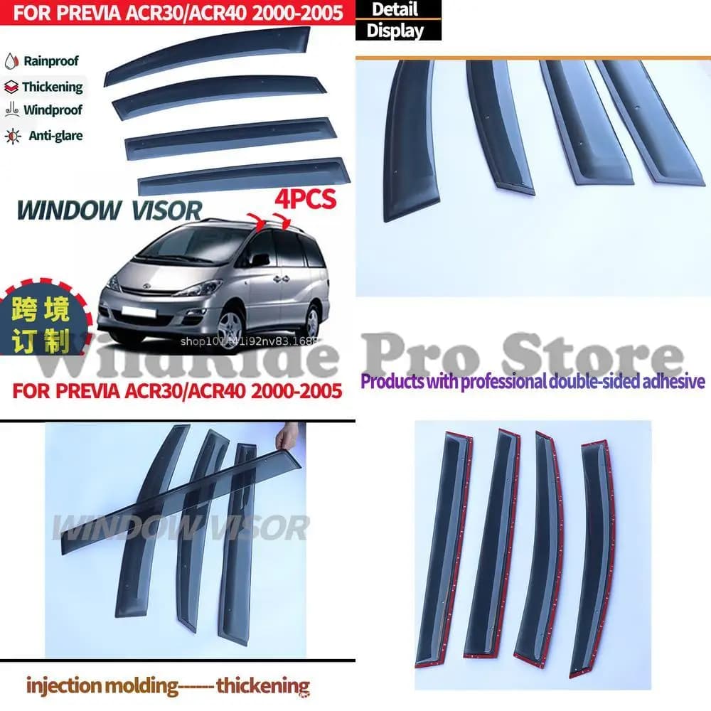 1 set per TOYOTA Previa visiera per finestra scudo antipioggia parasole deflettore per parabrezza