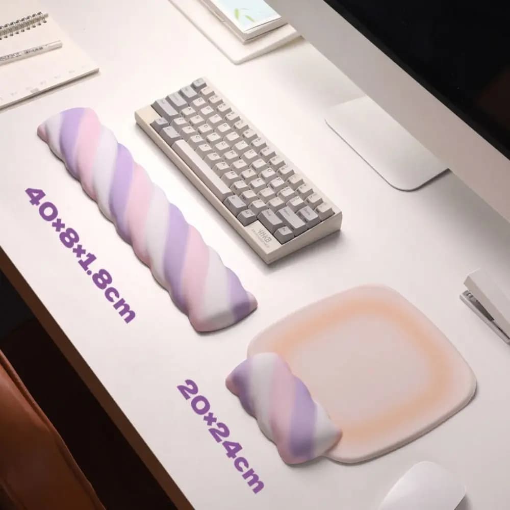 Supporto Ergonomico Portatile in Silicone per Polso, Cuscinetto Antidolorifico in Memory Foam per Tastiera, Cuscinetto Antiscivolo per Polso da Lavoro