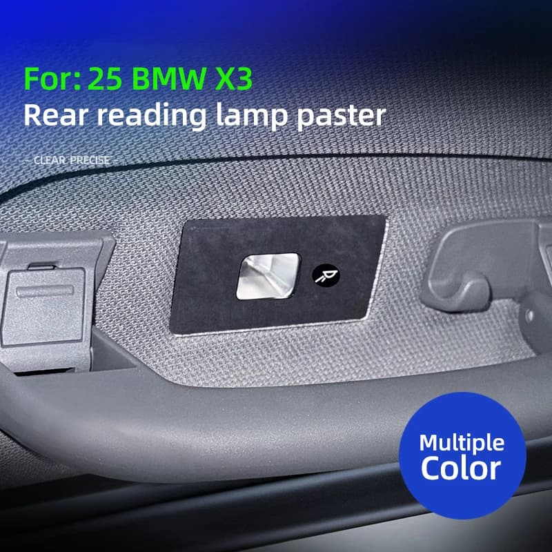Fit for BMW X3 G48 G45 2025 2026 Ultra Thin Suede Sticker Rear Reading Light Protection Mat Car Accessories