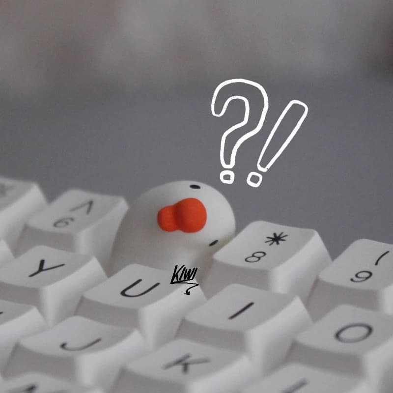Copritasti in resina KIWI Tilted Goose Animal Cartoon Keycap Simpatico copritasti artigianali personalizzati personalizzati Accessori per tastiera meccanica