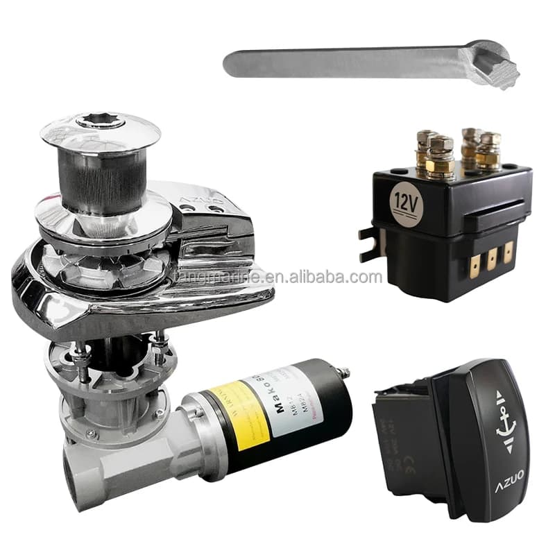STLF Forniture marine all'ingrosso Verricello elettrico per cabestan verticale 12v/24v Verricello di ancoraggio in acciaio inossidabile per barche Nave marine