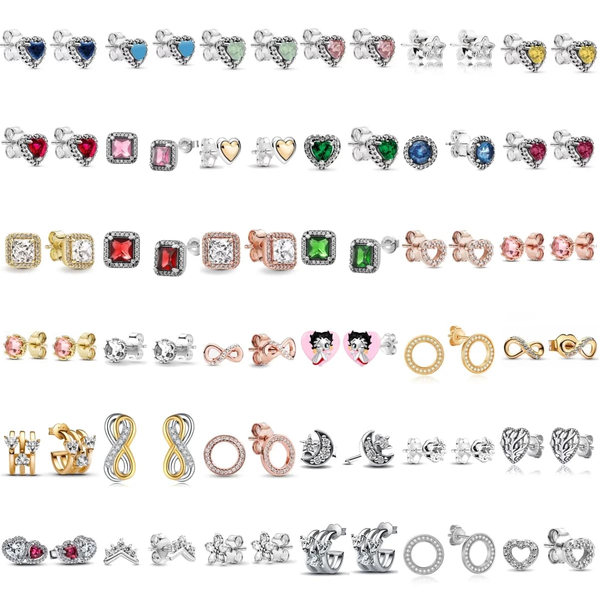 Orecchini in argento 925 moda rosso rosa verde zircone albero genealogico orecchini da donna zircone fine minimalista fidanzamento festa di nozze regalo gioielli