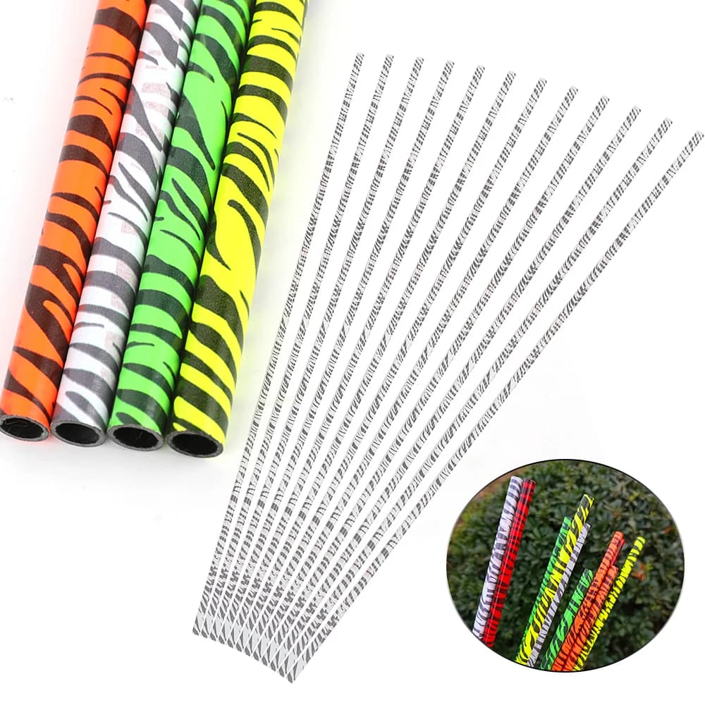 30 "Asse della freccia OD7.8mm SP 500 Albero in carbonio misto Arco ricurvo Arco composto Tiro con l'arco Tiro al bersaglio Caccia Stampa leopardata 6/12 pezzi
