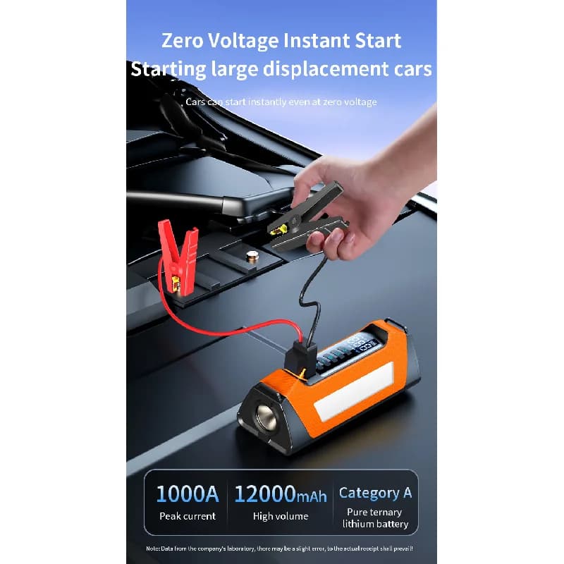 Dispositivo di avviamento per auto con amplificatore per batteria portatile Power Bank 16000mAh con caricatore per telefono cellulare con pompa d'aria