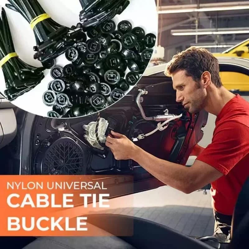 10/30/50pcs Fascette per cavi universali in nylon Fibbia Spille e fascette per bottoni Cavi fissi autobloccanti Fissaggio per cavi Cinghie di riparazione