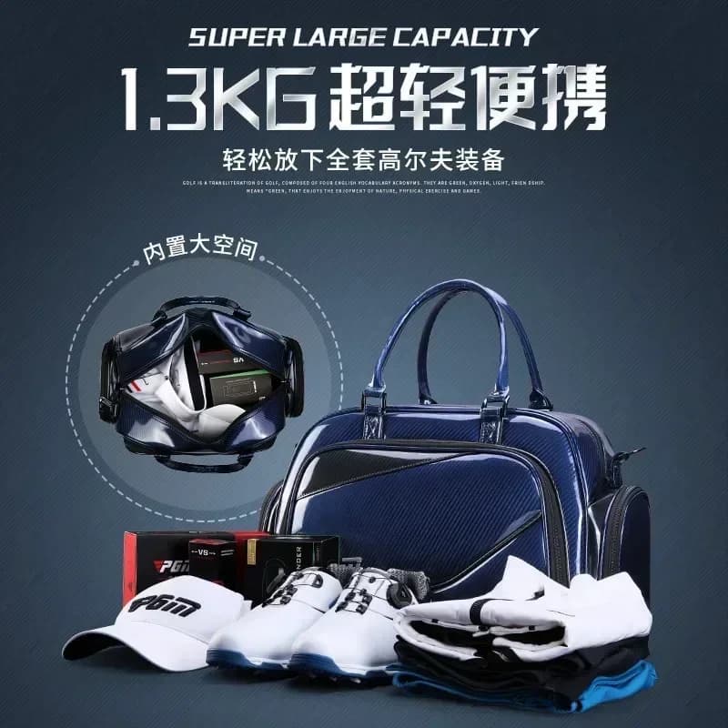 Advanced PGM Golf Clothing Bags Men Universal Fashion Waterproof Nylon Ball Bag Large Capacity Independent Shoes Bag New