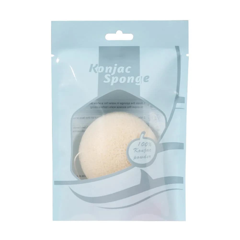 3 spugne per il viso in fibra alimentare naturale, detergente esfoliante delicato, per lavare il viso, rimuove il mascara, sporco, olio, punti neri