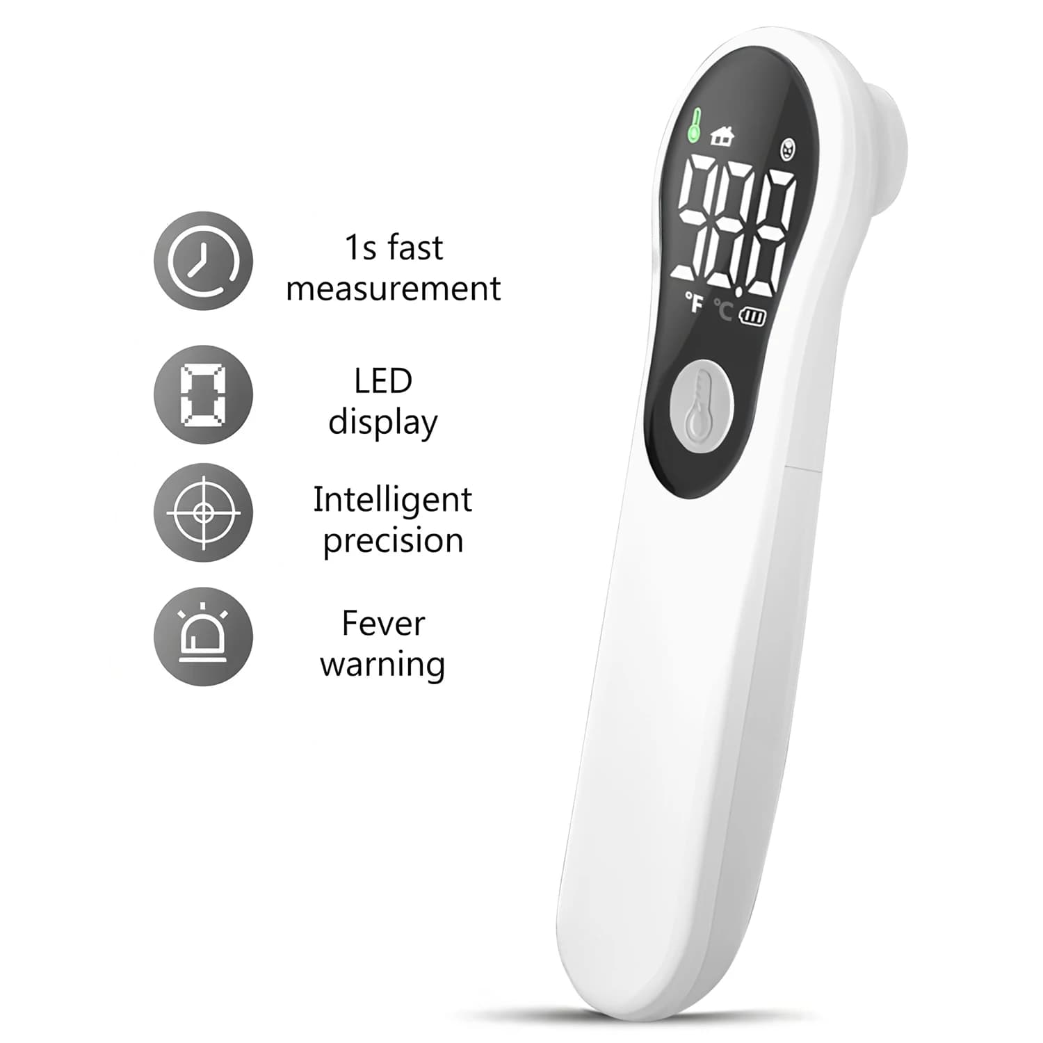 Contactless Digital Laser Thermometer for Infrared Front for Medical Home Use LCD Fever Reminder for Children and Adults Infant Body