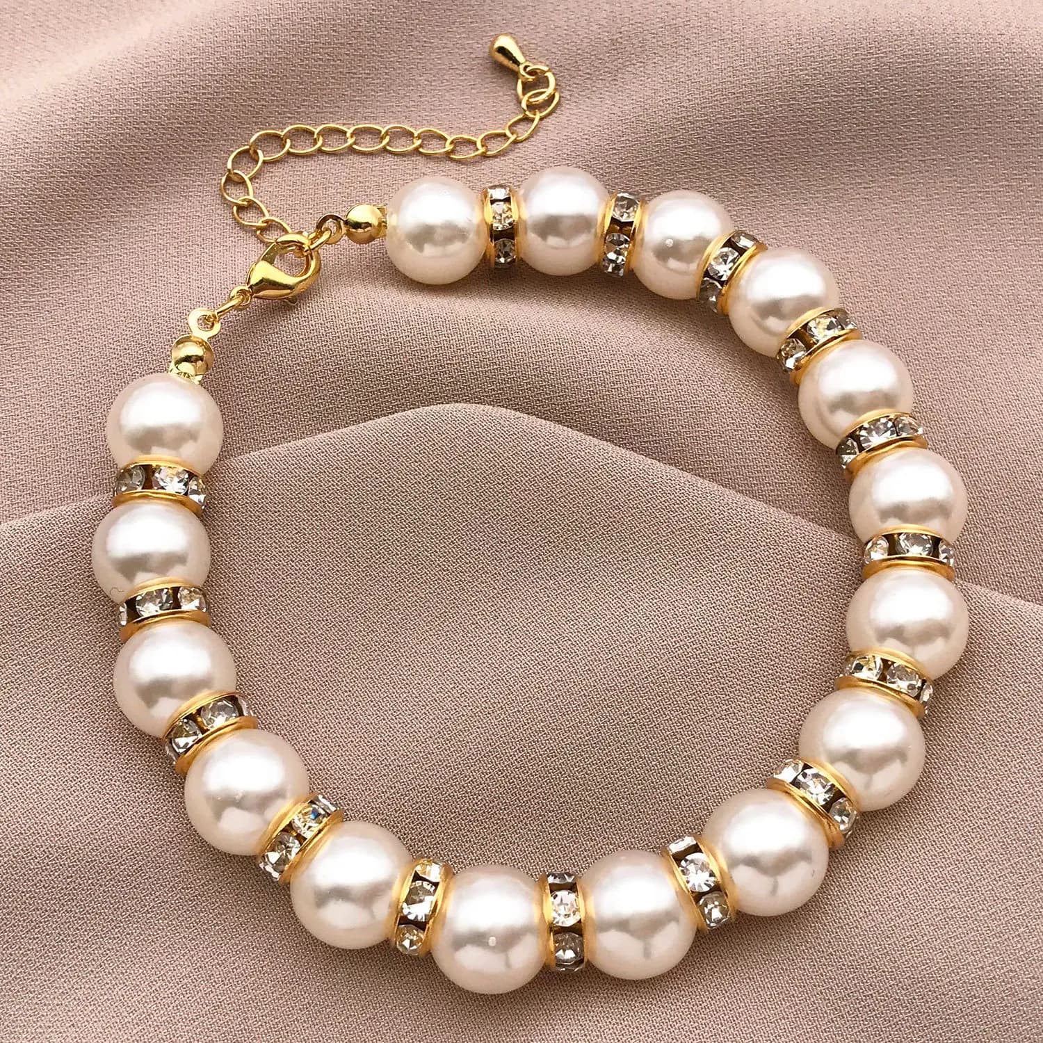 Tendenza: 100 Pezzi di Perline Distanziatrici in Metallo Argentato con Strass e Cristalli, Perline Sciolte per Bracciali, Collane e Forniture per Creazione Gioielli Fai da Te