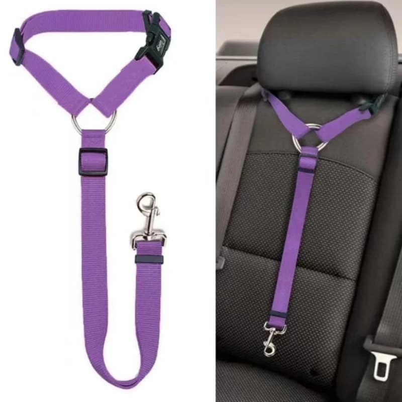 Adjustable Pet Car Seat Belt Dog Cat Headrest Restraint Strap Nylon Safety Leash Vehicle Travel Safety Rope Dog Car Accessories