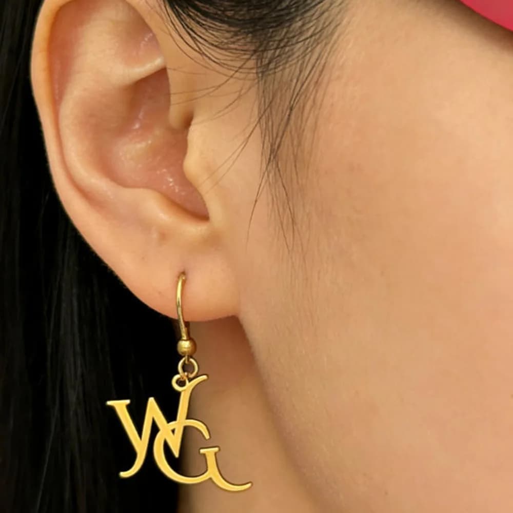 Personalized Stainless Steel Customized Name Earrings Mom Party Gift Customized Initial Earrings Perfect Gift for Her