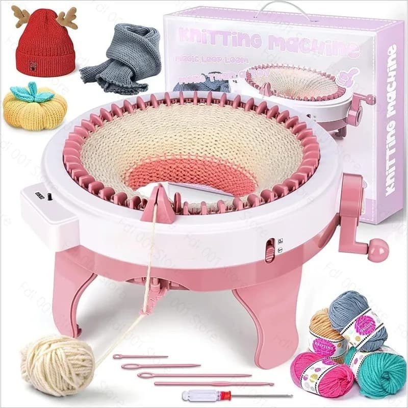 Hand Crank 48 Needles DIY Knitting Machine Wool Weaving Toy for Scarf Hat Making