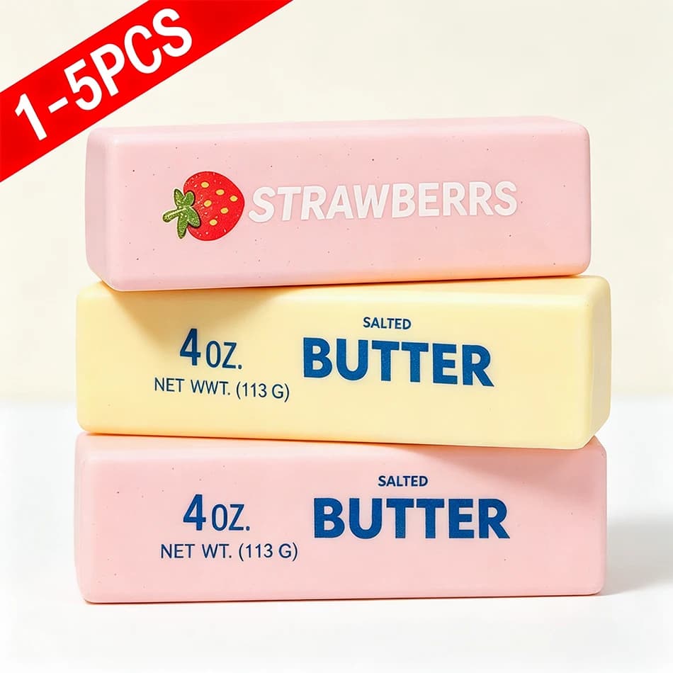 1/2/3/4/5PCS Butter Stick Squishy Toy Slow Rising Toy Butter Bar Brick Squishy Fidget Toy Anti Stress Release Hand Relax GiftFG
