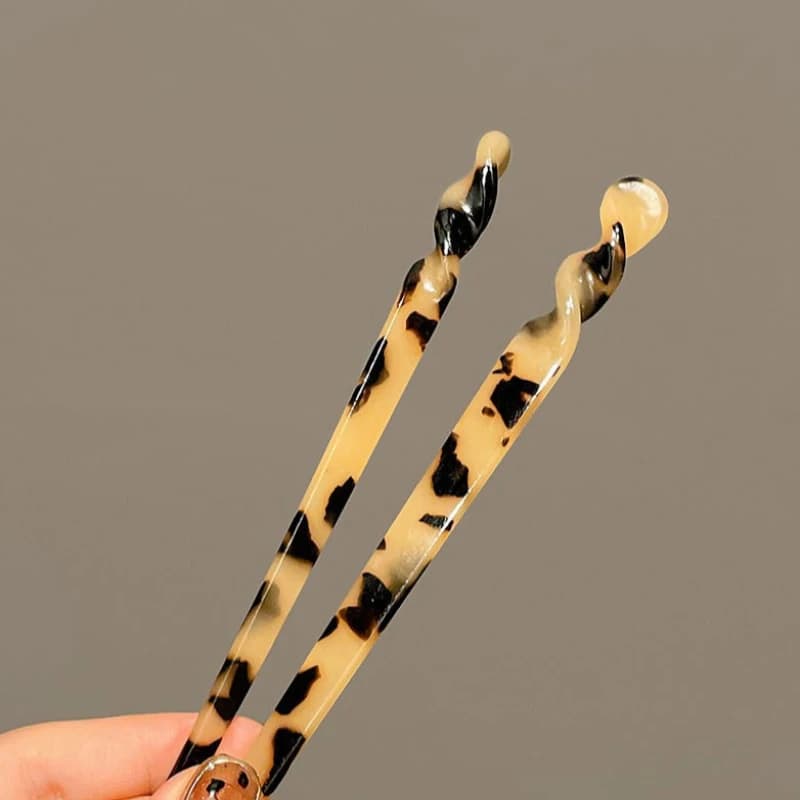 Fermagli per Capelli in Resina Acetata Stile Cinese Vintage per Donne e Ragazze, Accessori per Capelli alla Moda Effetto Marmo
