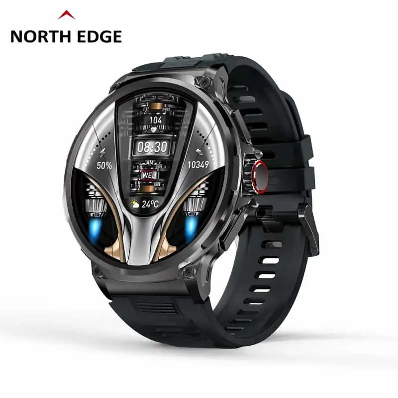 NORTH EDGE 1.85'HD Display Smart Watch Men 710mAh Battery Large Sports Fitness Tracker Cardiofrequency Monitor Smartwatch for IOS Android