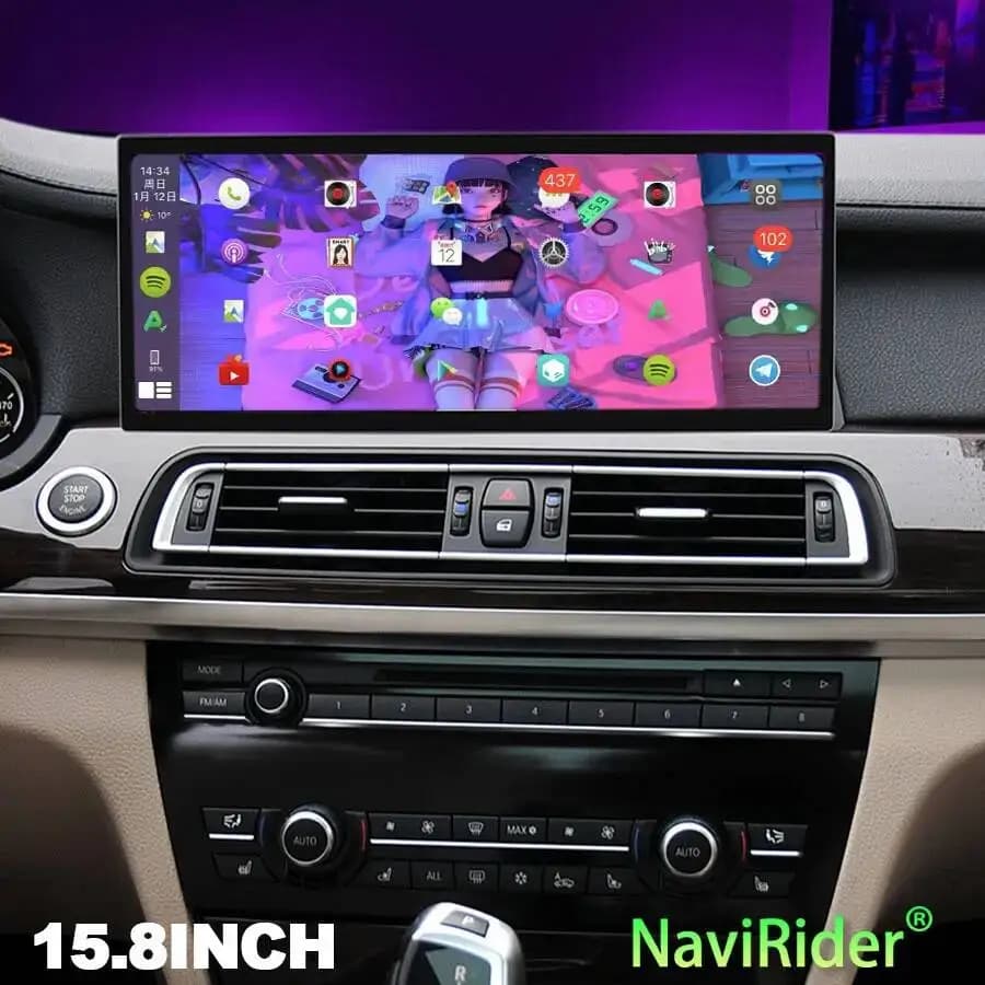 Autoradio Android 15 da 15,8 Pollici per BMW Serie 7 F01 F02 2011-2017, Lettore Video, Schermo Stereo, Navigazione GPS, Carplay Wireless, 4G