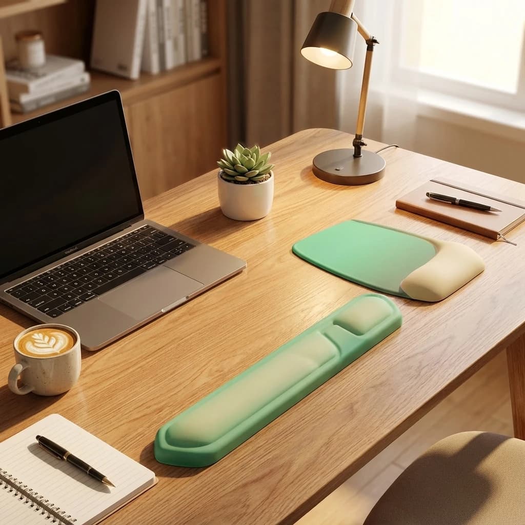 Supporto per le mani 3D, poggiapolsi, mouse, tastiera, set, cuscino ergonomico, tappetino morbido antiscivolo per giochi, ufficio, casa, PC, laptop, desktop
