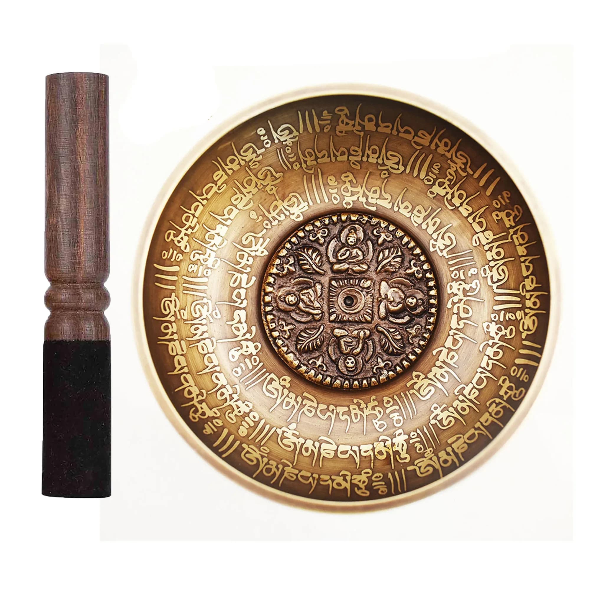Nepal Handmade Singing Bowls set Buddha Mantra Design Bowl for Yoga Chanting Meditation