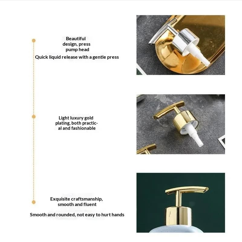28 Teeth Gold Silver Soap Dispenser Pump Hand Shampoo Bottle Pump Bathroom Press Head Lotion Pump Liquid Accessory