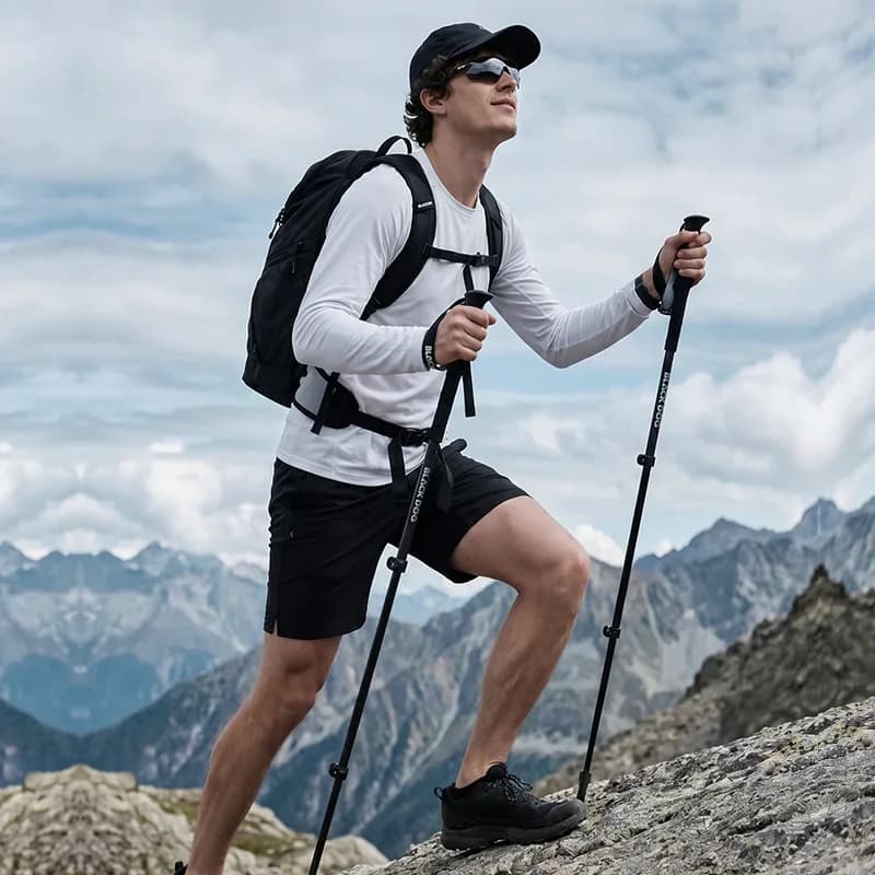 BLACKDOG Guangyi T800 Carbon Fiber Trekking Pole 170g stick with alloy EVA lightweight adjustable hiking grip and replaceable