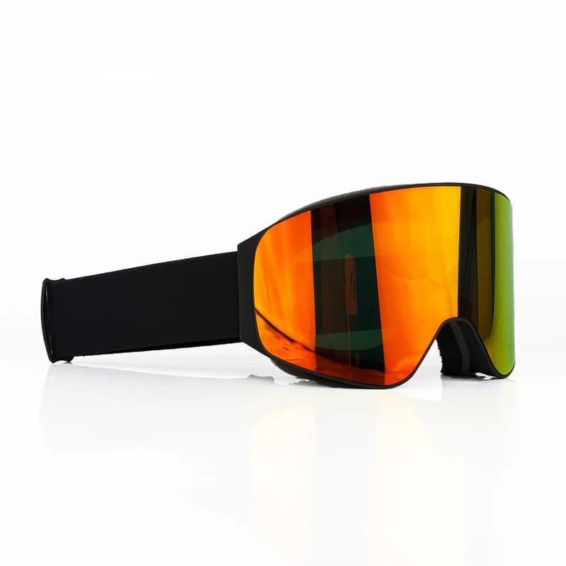 Full electroplated, magnetically attached, double-layer anti-fog ski goggles, windproof and UV-resistant, for outdoor sports