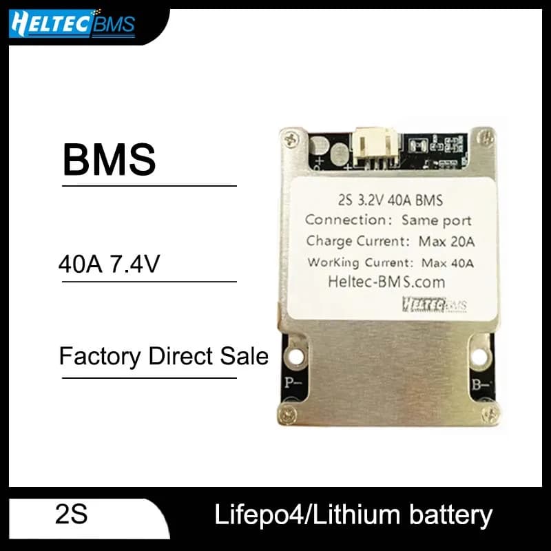Heltecbms 2s bms 18650 scheda con bilanciamento 40A Lipo/litio ferro fosfato scheda di protezione della batteria/batteria lipo 2s 7.4v bms