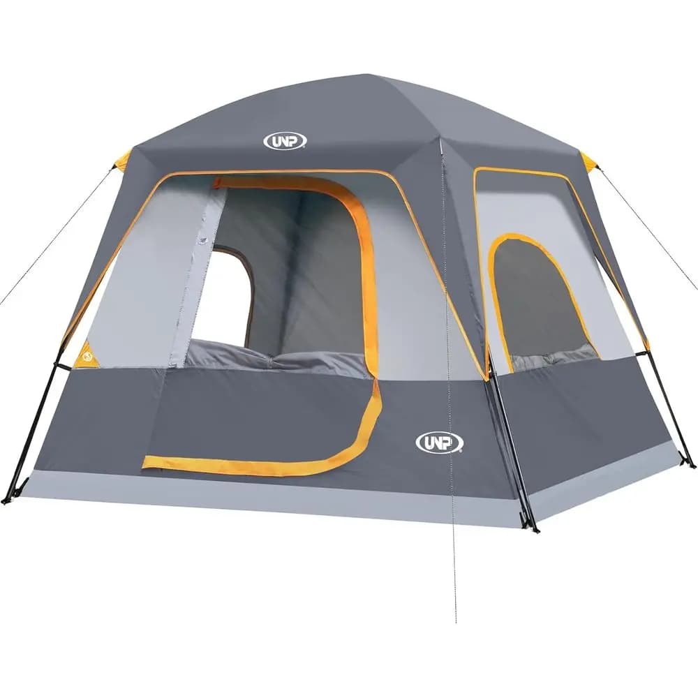 Tenda Cabina Portatile per 4 Persone per Campeggio ed Escursionismo, Facile da Montare, Impermeabile con Telo Antipioggia Superiore