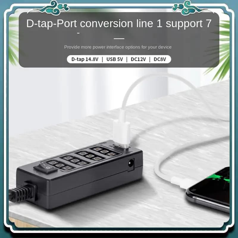 D-Tap to 4 females D-Tap 2 DC USB Output Power Cable Splitter Hub Box dispenser for Anton Bauer V Mount batteries Easy to use