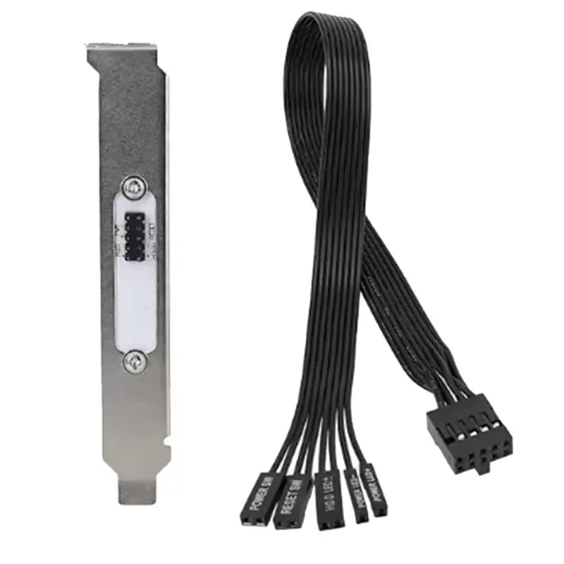 AT82-Restart Cavo di prolunga per pulsante per custodia del PC Telaio Scheda madre Interruttore di alimentazione esterno HDD LED per deflettore PCI