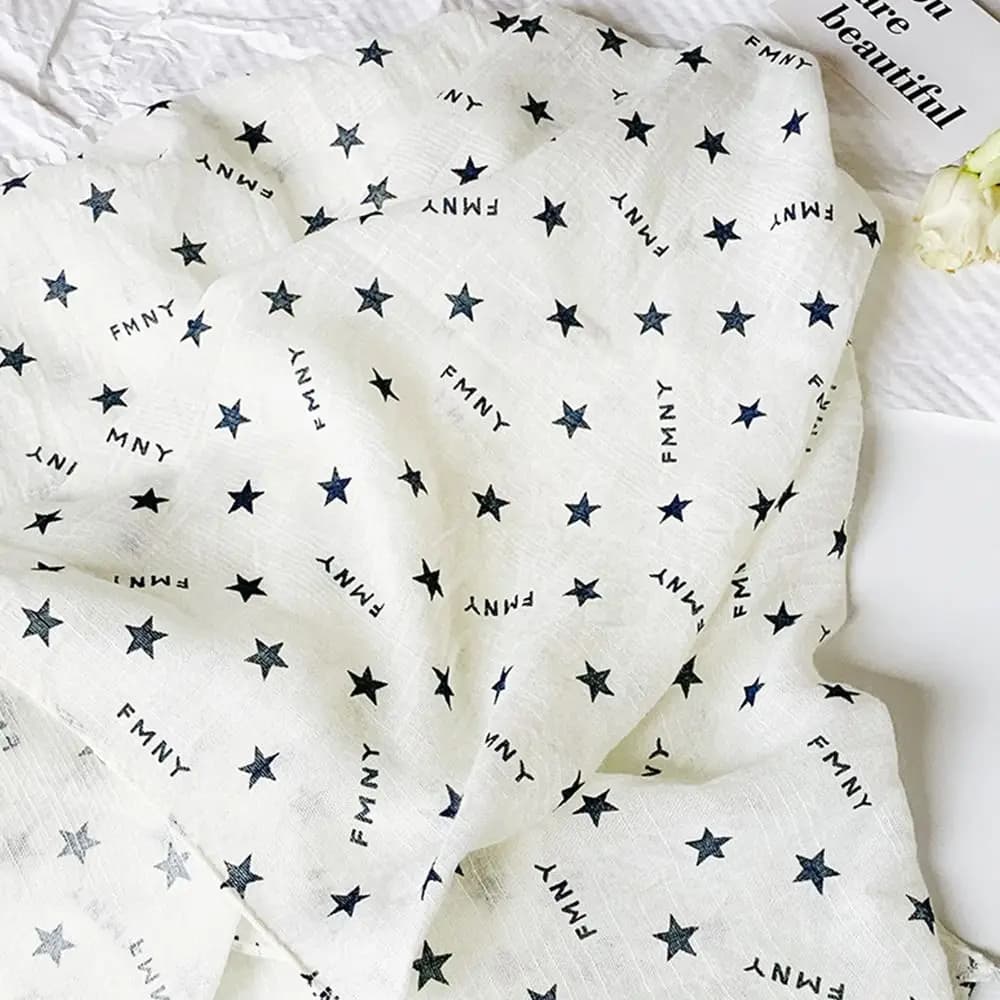Fashionable Y2K Star-print Scarf Star-print Versatile Headscarf Elegant Foldable Triangular Bandage Women