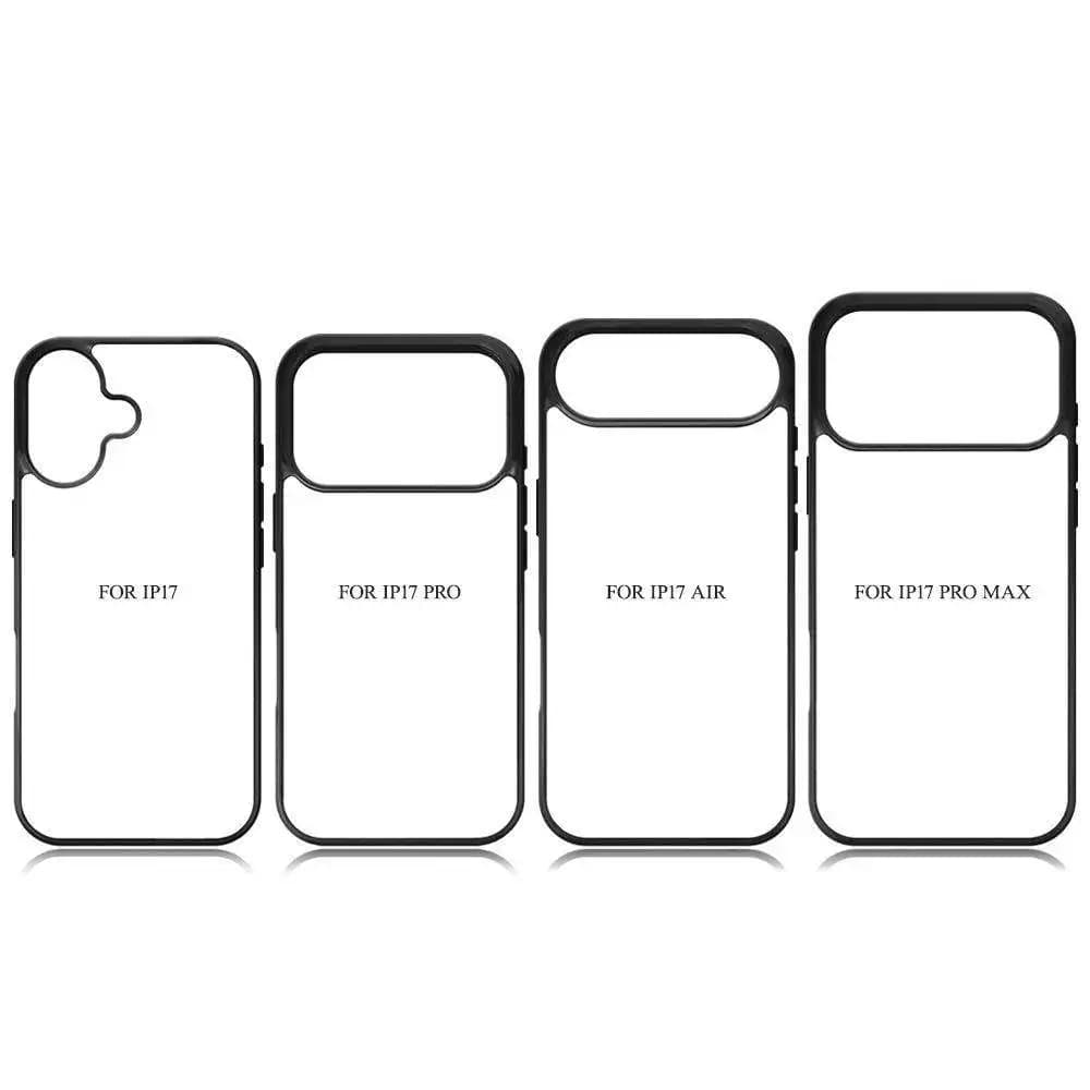 5 pezzi di sublimazione custodia per telefono coperture sfuse compatibili con iPhone 17 Pro Max 17 air 16 15 2D gomma morbida fai da te personalizzabile