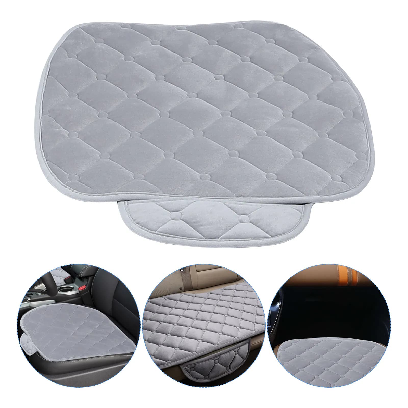 Cuscino per Sedile Auto Traspirante, Ultra Morbido, Base Antiscivolo, Bordi Elastici Resistenti, Tappetino per Sedile Auto con Ritenzione del Calore, Ergonomico