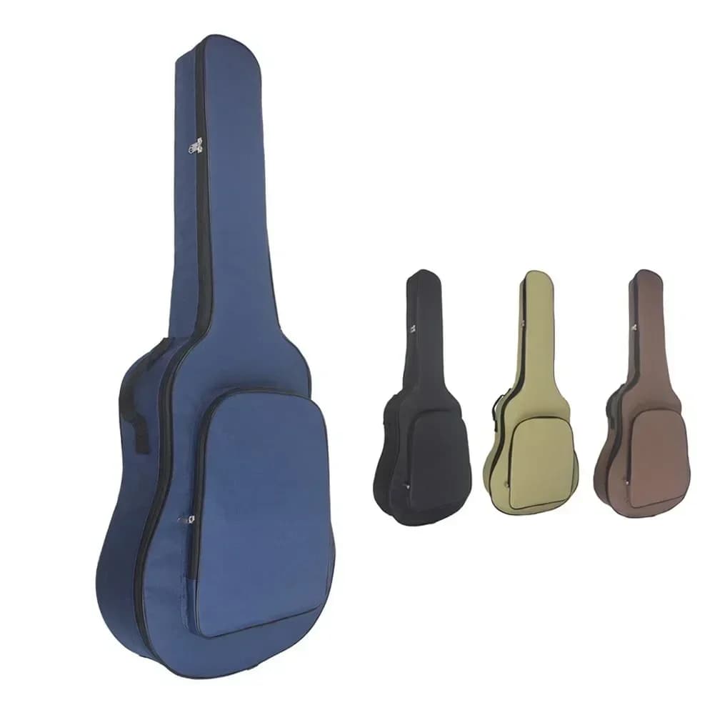Borsa posteriore per chitarra acustica classica imbottita impermeabile a grandezza naturale Custodia per trasporto Parti di chitarra classica standard in tessuto Oxford