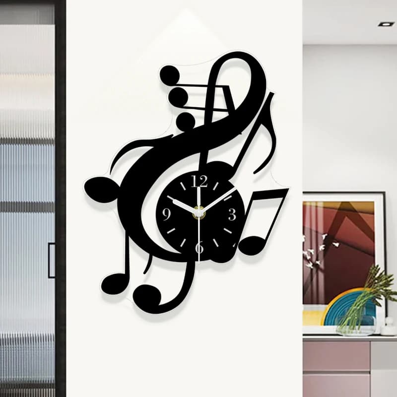 Orologio da parete a tema musicale, orologio silenzioso, adatto per la casa, il soggiorno, la camera da letto, l'aula, la decorazione natalizia
