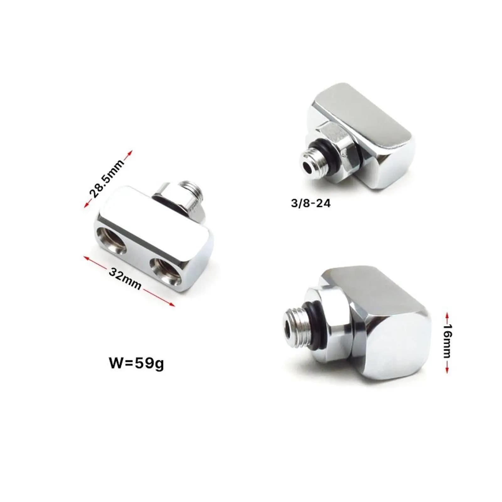 Scuba Diving 1 to 2 LP Hose Splitter Universal Adapter for Underwater Diving Gear and Snorkel Equipment