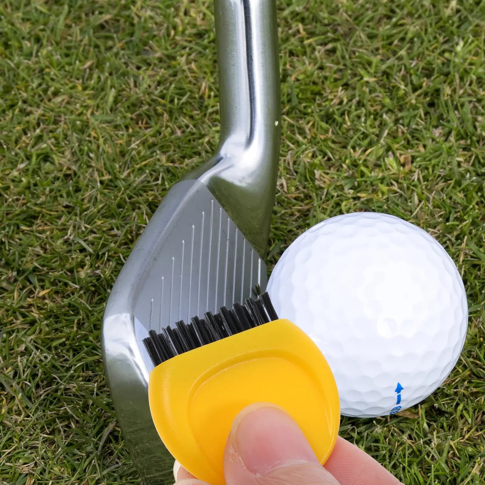 Set di 4 Spazzole per Mazze da Golf, Design Compatto con Base Stabile, Resistenti all'Usura, per Pulizia della Superficie della Palla, Accessori per Allenamento Golf