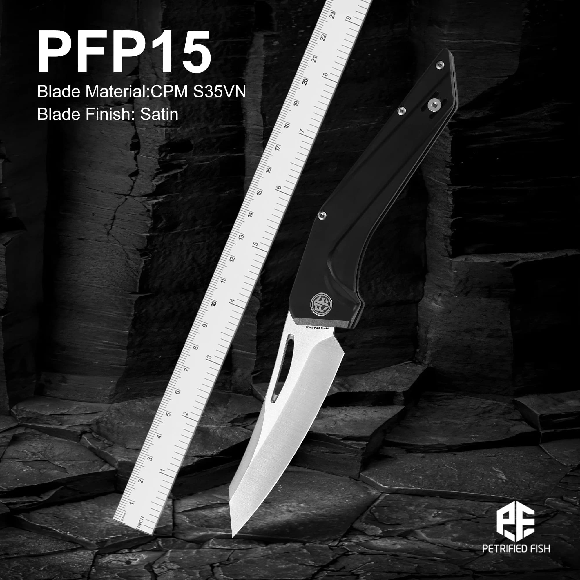 Petrified Fish Frigate PFP15 Ceramic Camping CPM S35VN Steel Hard Anodizing Handle Kitchen Pocket EDC Pocket Foldable Tool