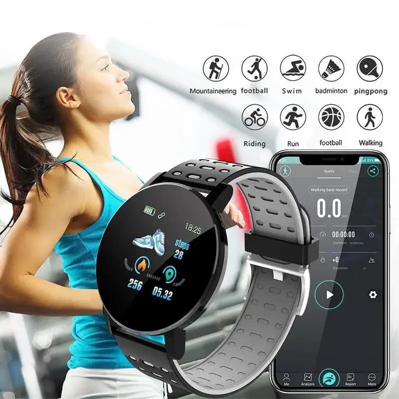 2024 Smart Watch Activity Tracker in real time Cardiofrequenzimetro Sport Adult Children Screen 1.44 "Full Touch Smartband Waterproof