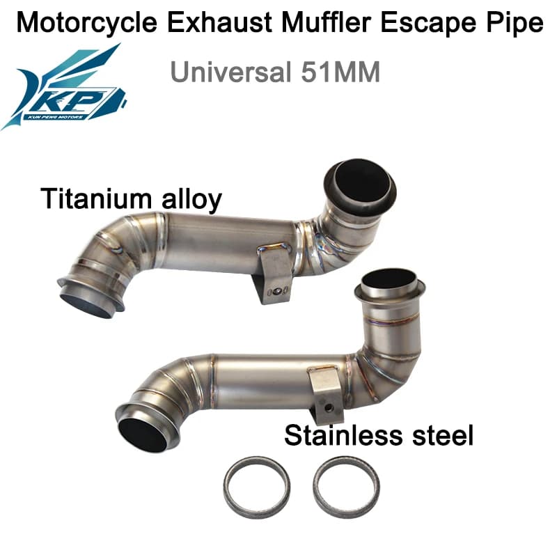 For CFMOTO 1000MT-X Titanium Alloy or Stainless Steel Exhaust Mid Link Pipe Escape Muffler Middle Pipe Replace Original Catalyst