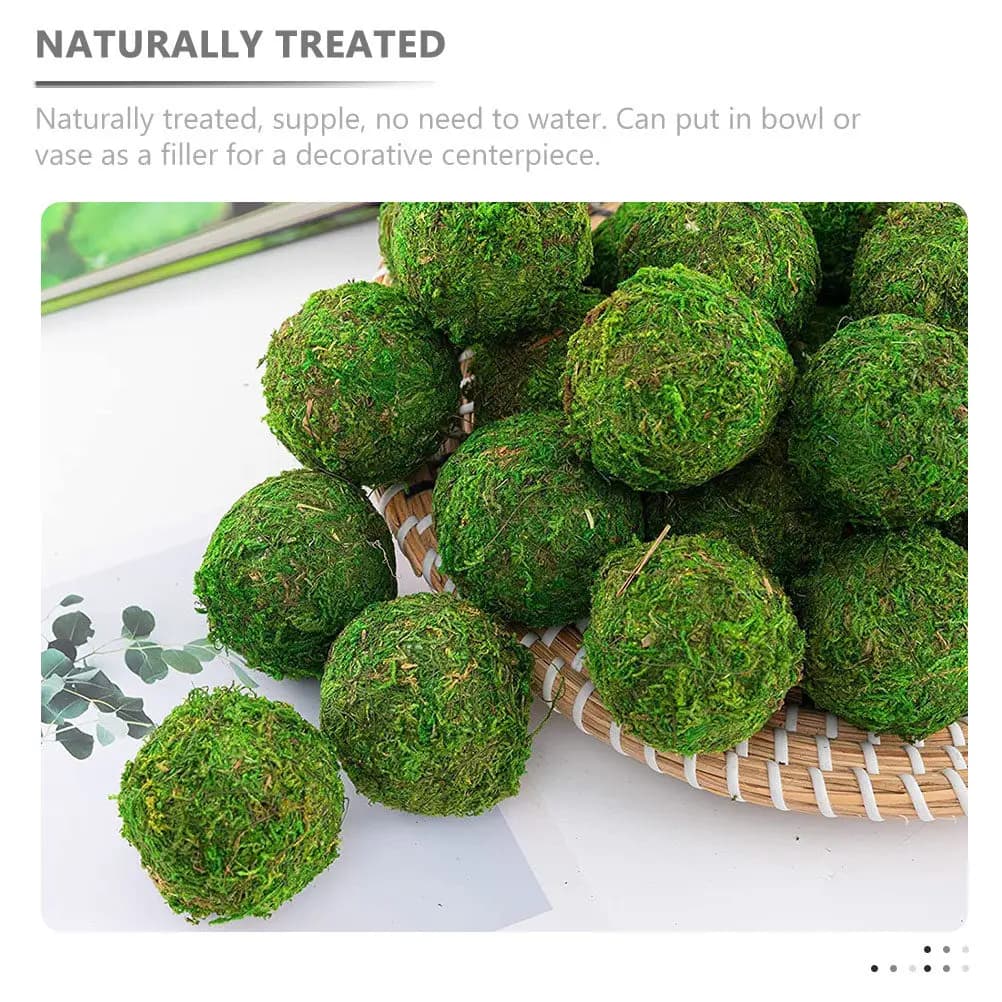 14 Pieces Musk Ball Decorations for Vase Plants, Fai-da-Te Floral Compositions, Garden Ornament, Gift Idea for House Inauguration, Simulated Musk Ball